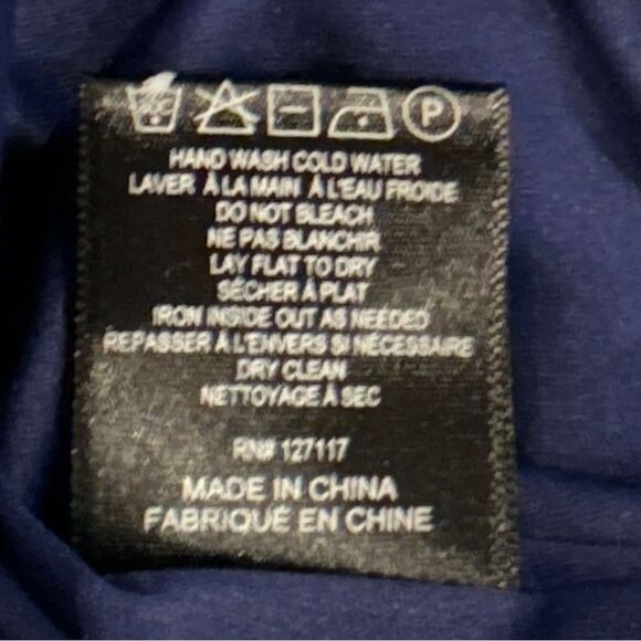 NWT Belle Badgley Mischka Puff Sleeve Gown in Navy Blue - Picture 14 of 15